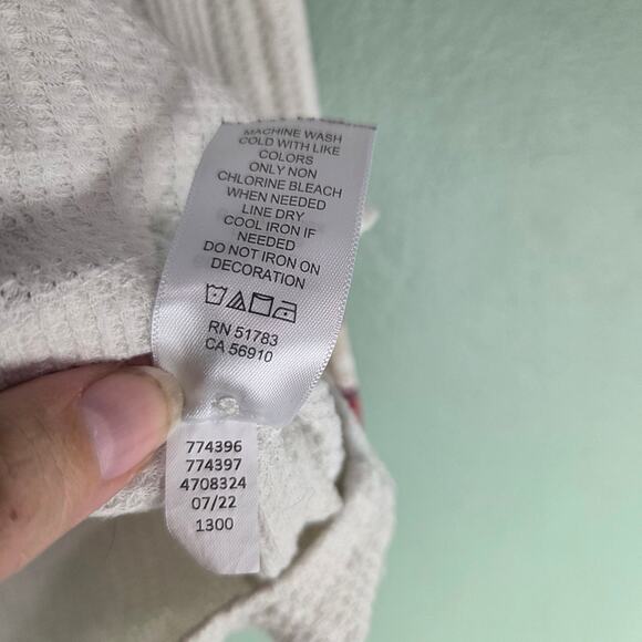 Maurices Womens Heartland Henley Fair Isle Long Sleeve Tee Size 1X Thermal Boho - Picture 5 of 6